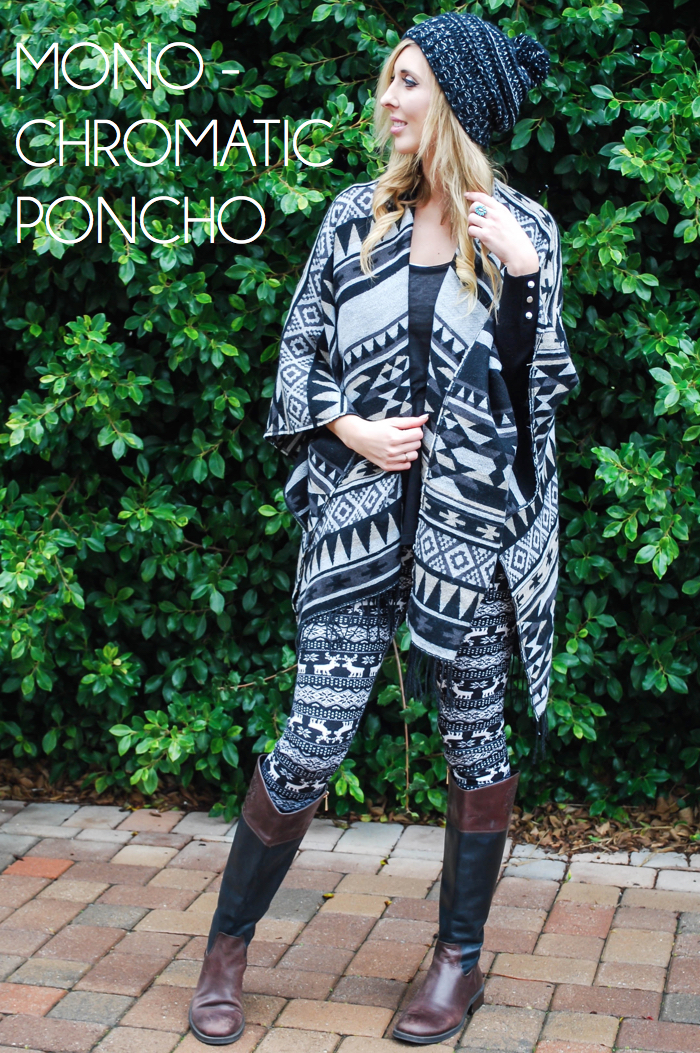 MONOCHROMATIC PONCHO 1