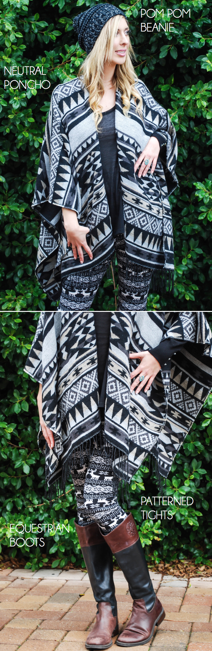 MONOCHROMATIC PONCHO 2