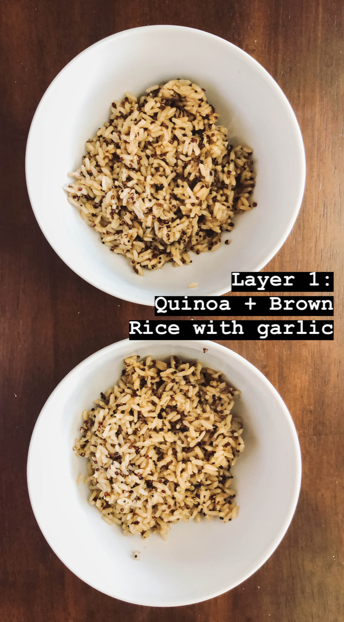 This vegan recipe for an 8 Layer BBQ Jackfruit Bowl is delicious.