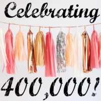 CELEBRATING 400,000 PAGE VIEWS