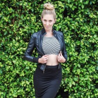 STRIPED LEATHER
